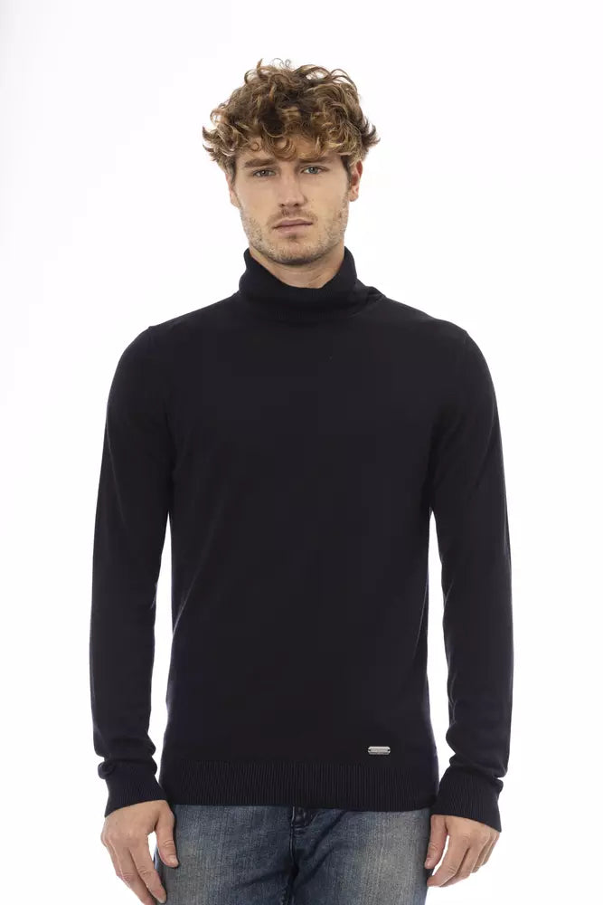 Blue Modal Men Sweater - GlamHub Luxury and Icon Brand Clothing