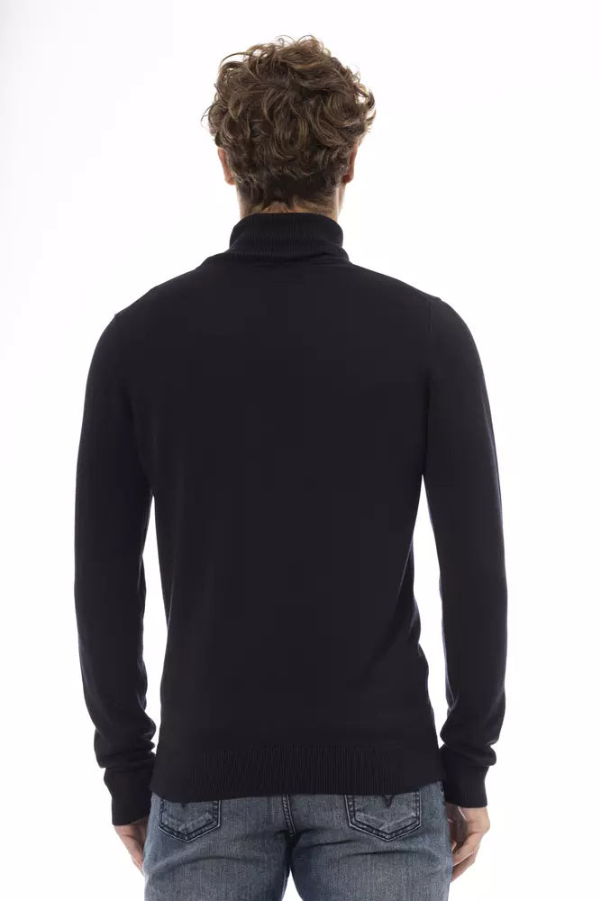 Blue Modal Men Sweater - GlamHub Luxury and Icon Brand Clothing