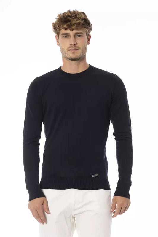 Blue Modal Men Sweater - GlamHub Luxury and Icon Brand Clothing