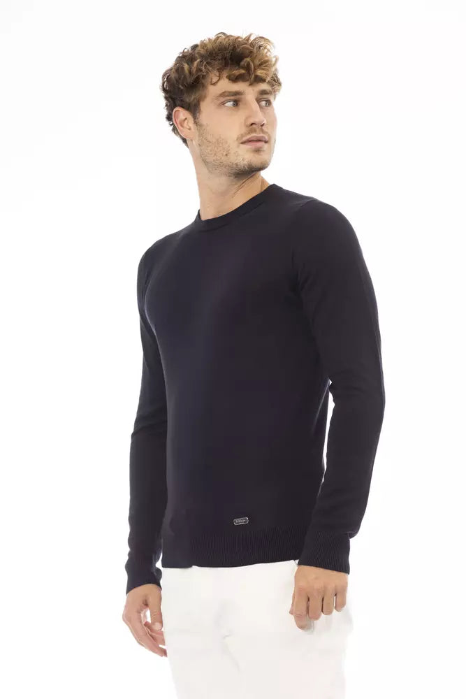 Blue Modal Men Sweater - GlamHub Luxury and Icon Brand Clothing