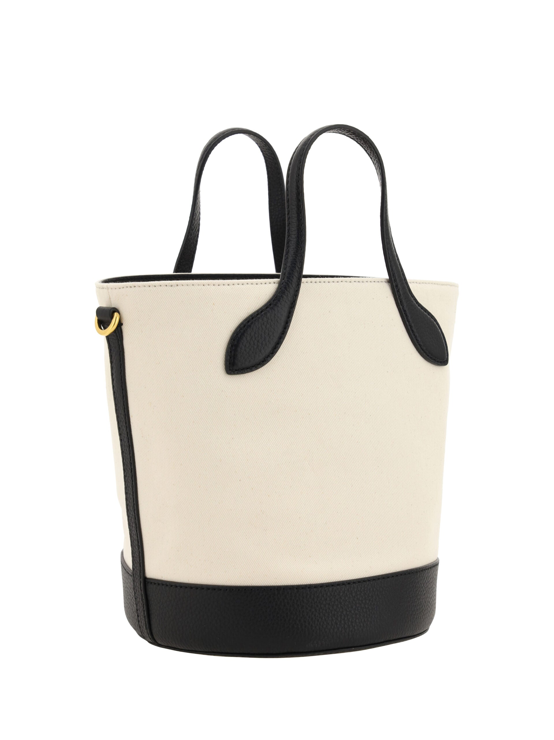 Elegant Monogram Bucket Bag in Black & White - GlamHub Luxury and Icon Brand Clothing