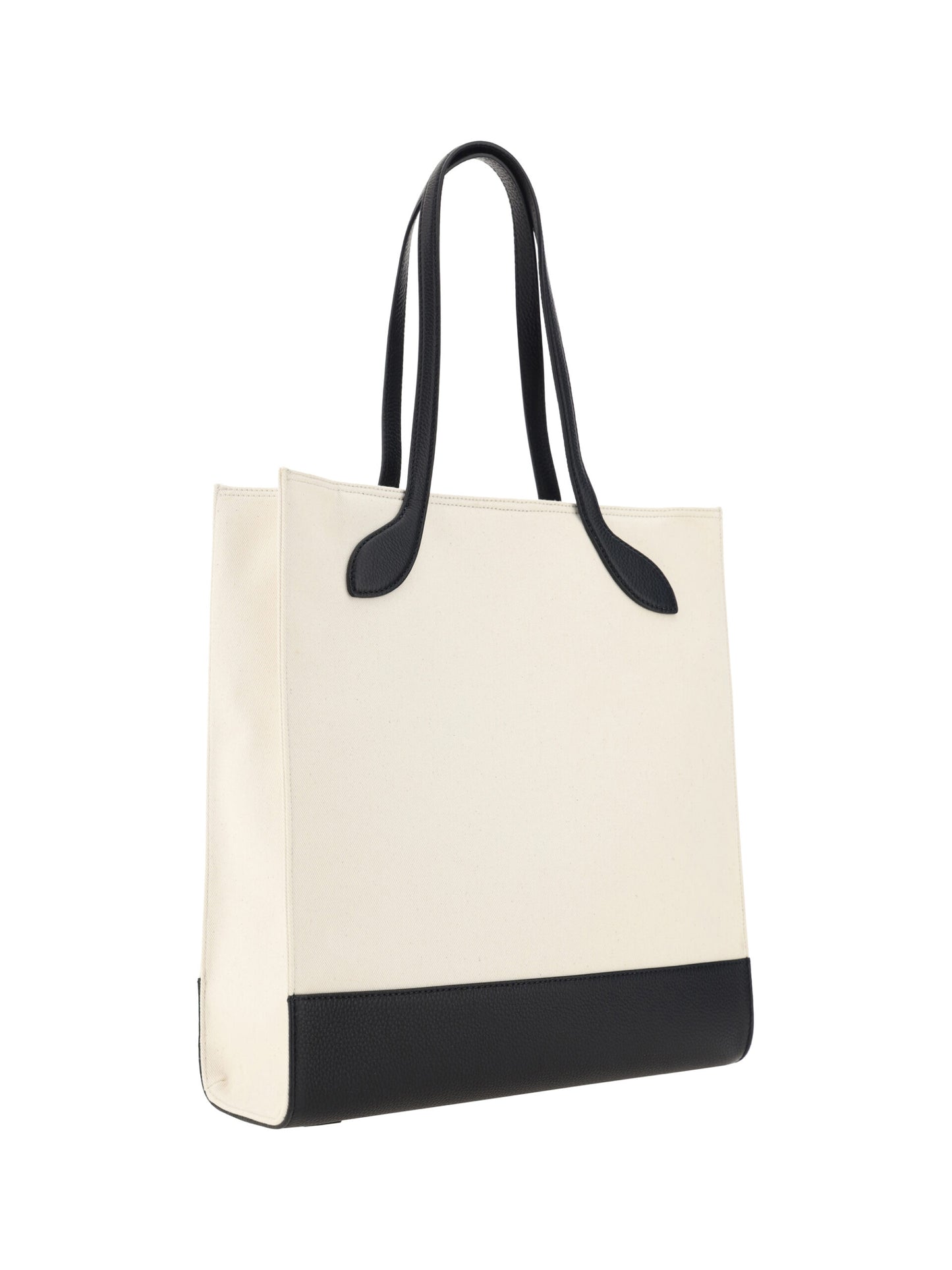 Chic Monochrome Leather Tote Bag - GlamHub Luxury and Icon Brand Clothing