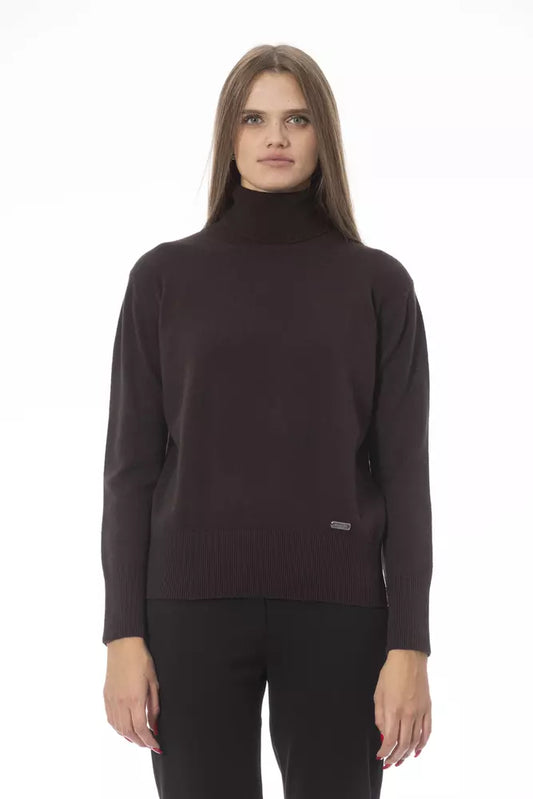 Brown Wool Women Sweater - GlamHub Luxury and Icon Brand Clothing