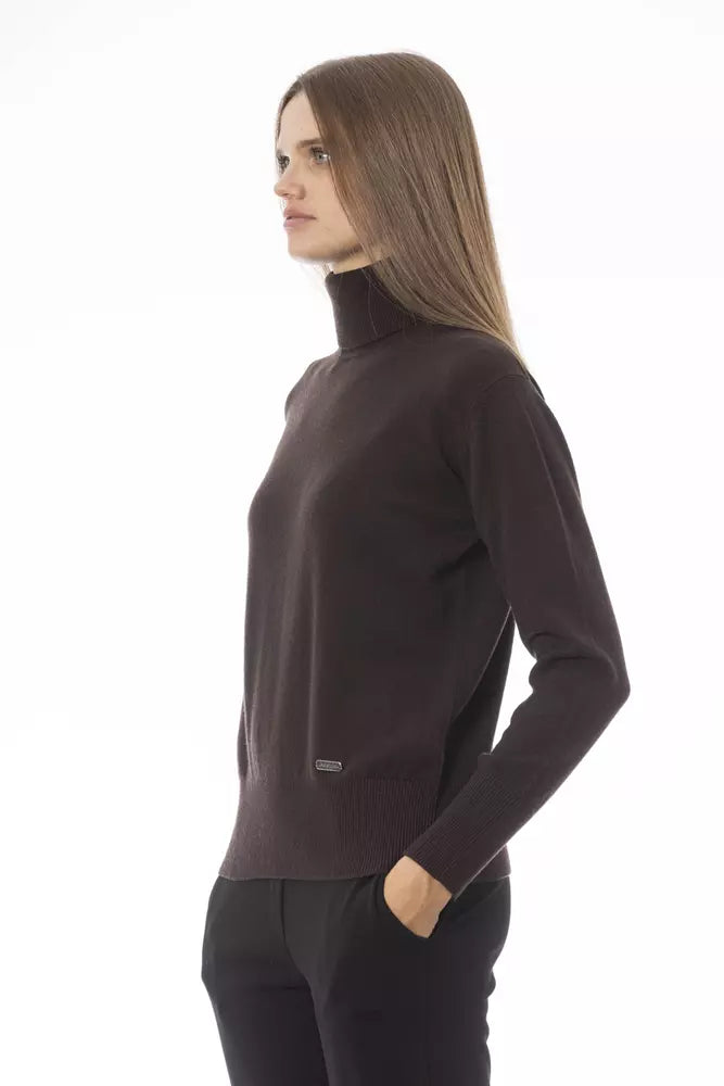 Brown Wool Women Sweater - GlamHub Luxury and Icon Brand Clothing