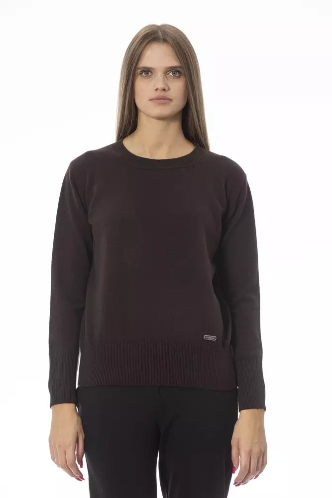 Brown Wool Women Sweater - GlamHub Luxury and Icon Brand Clothing