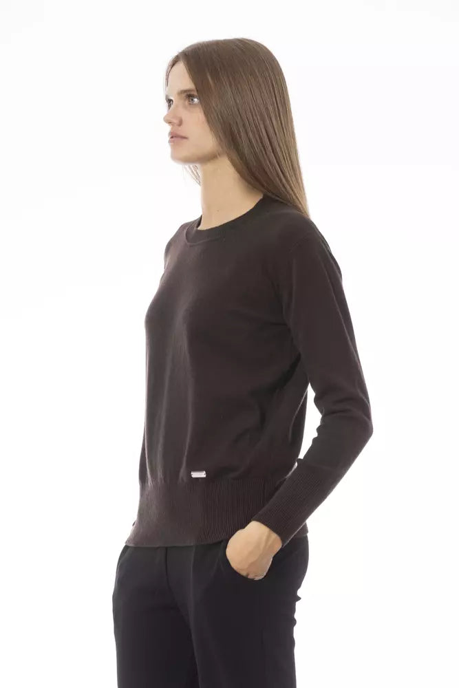 Brown Wool Women Sweater - GlamHub Luxury and Icon Brand Clothing