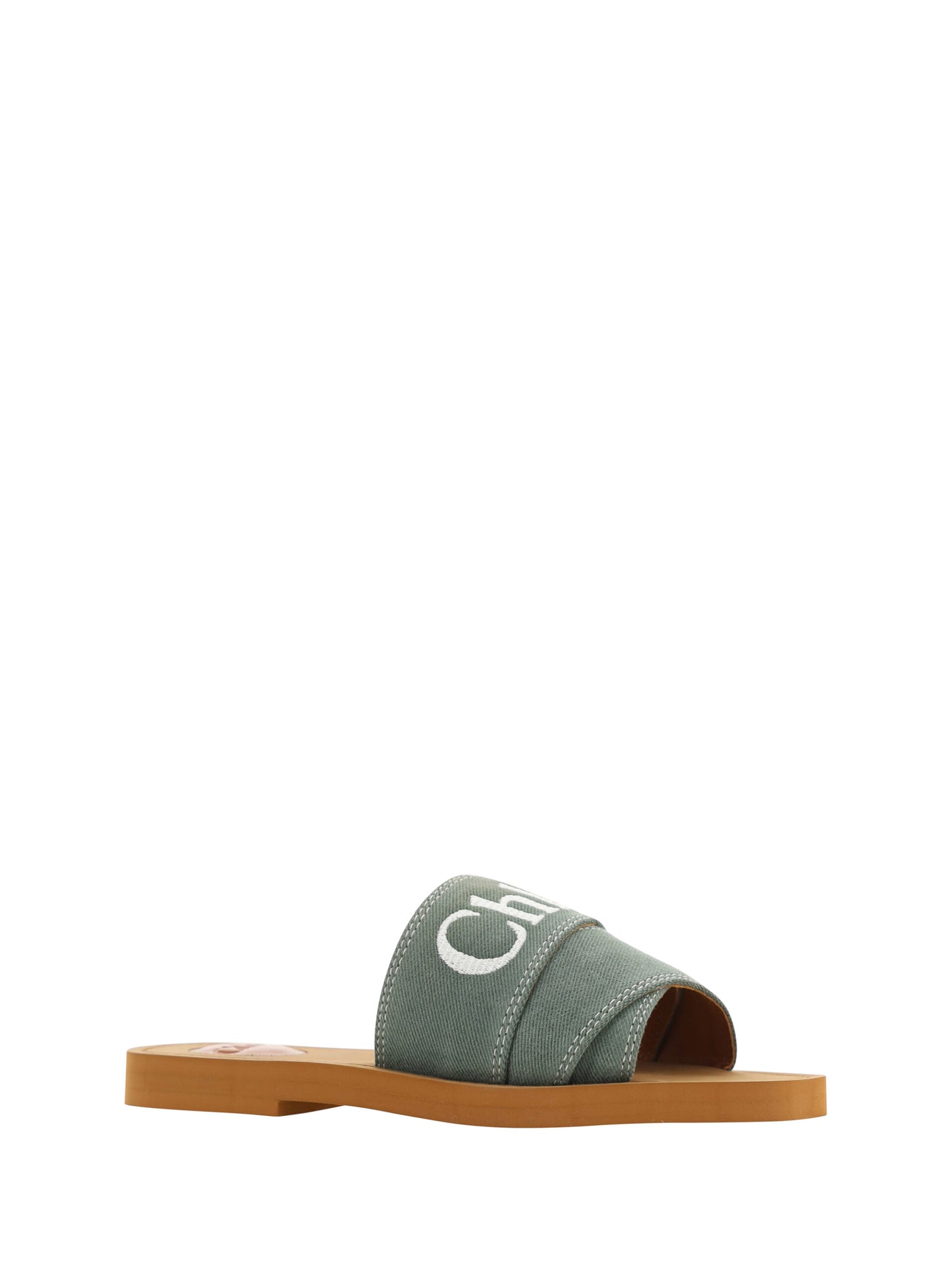 Elegant Forest Green Cotton Slides - GLAMHUB BOUTIQUE 