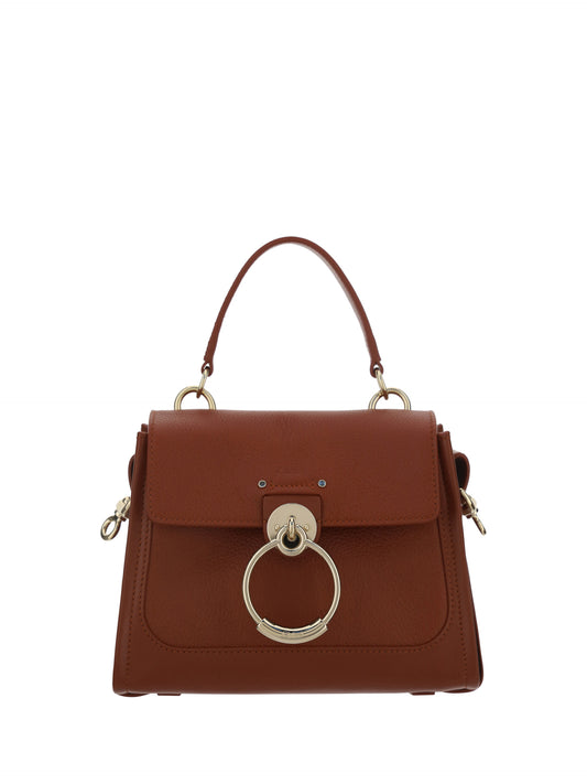 Elegant Sepia Brown Calfskin Shoulder Handbag - GLAMHUB BOUTIQUE 