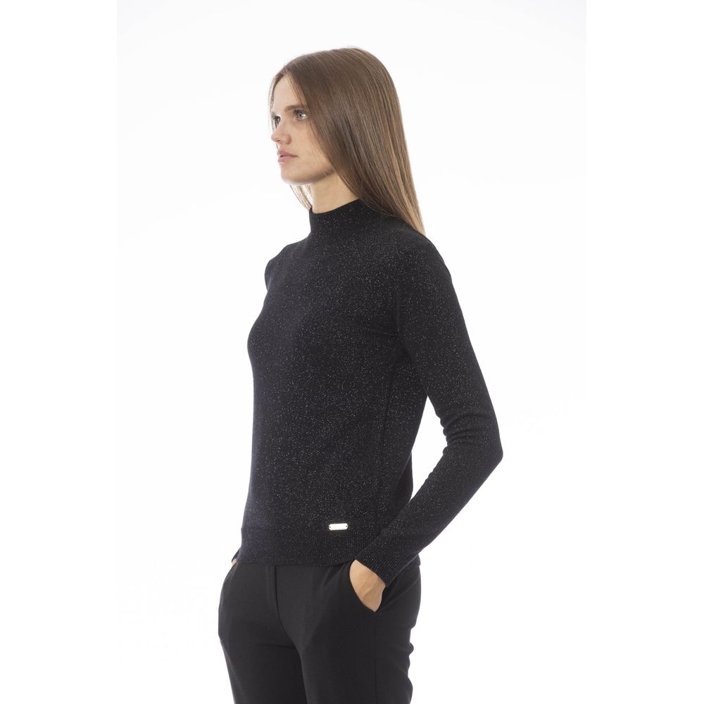 Black Cashmere Women Sweater - GlamHub Luxury and Icon Brand Clothing