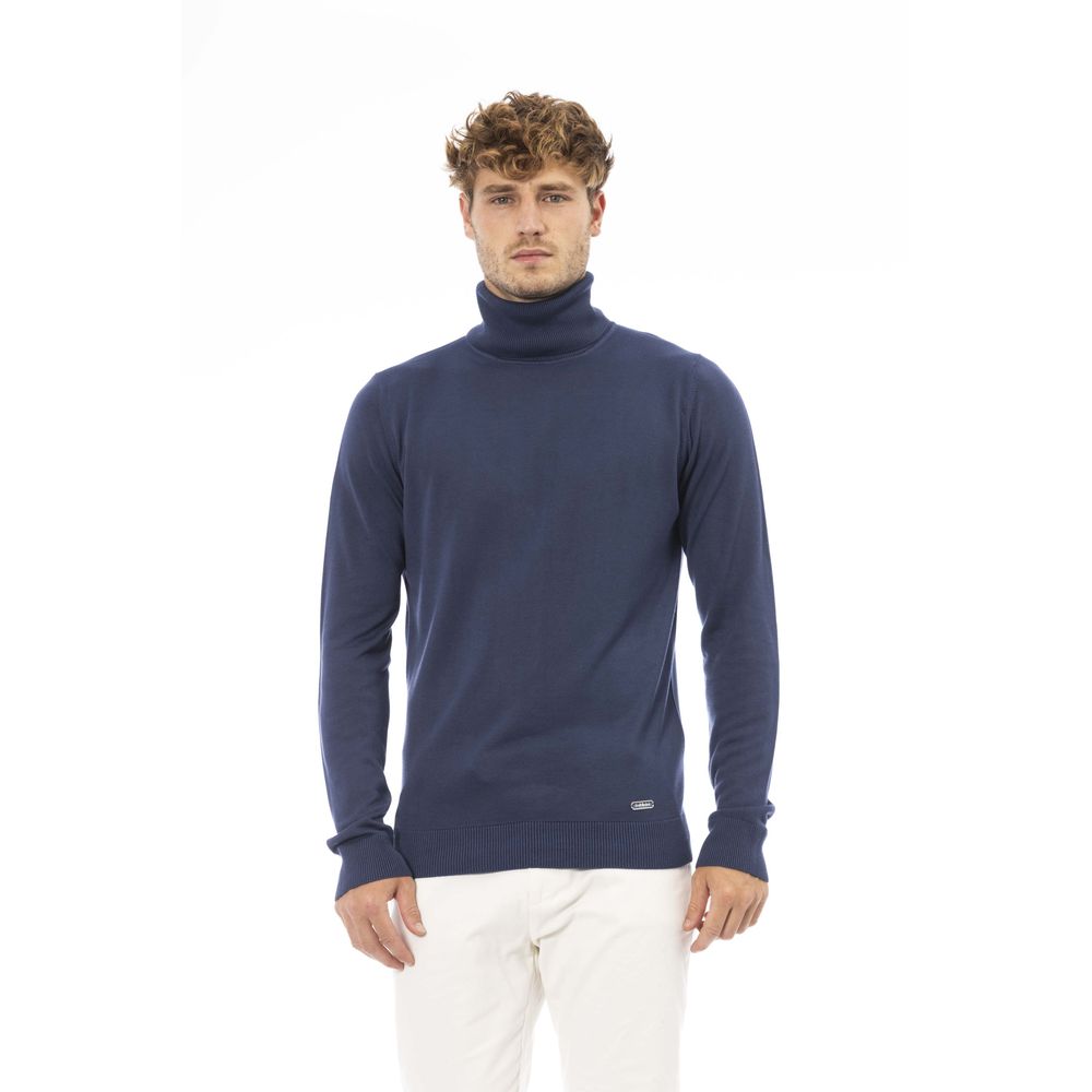 Blue Modal Men Sweater - GlamHub Luxury and Icon Brand Clothing