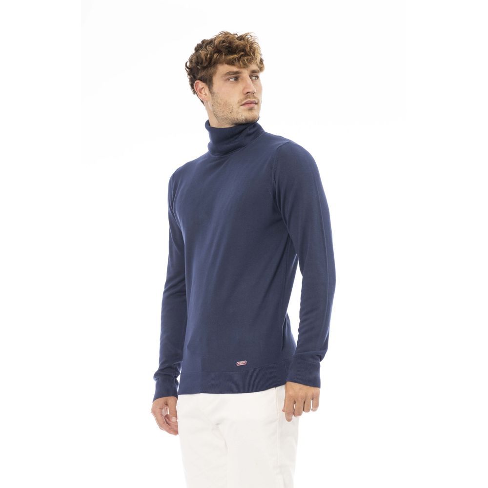 Blue Modal Men Sweater - GlamHub Luxury and Icon Brand Clothing