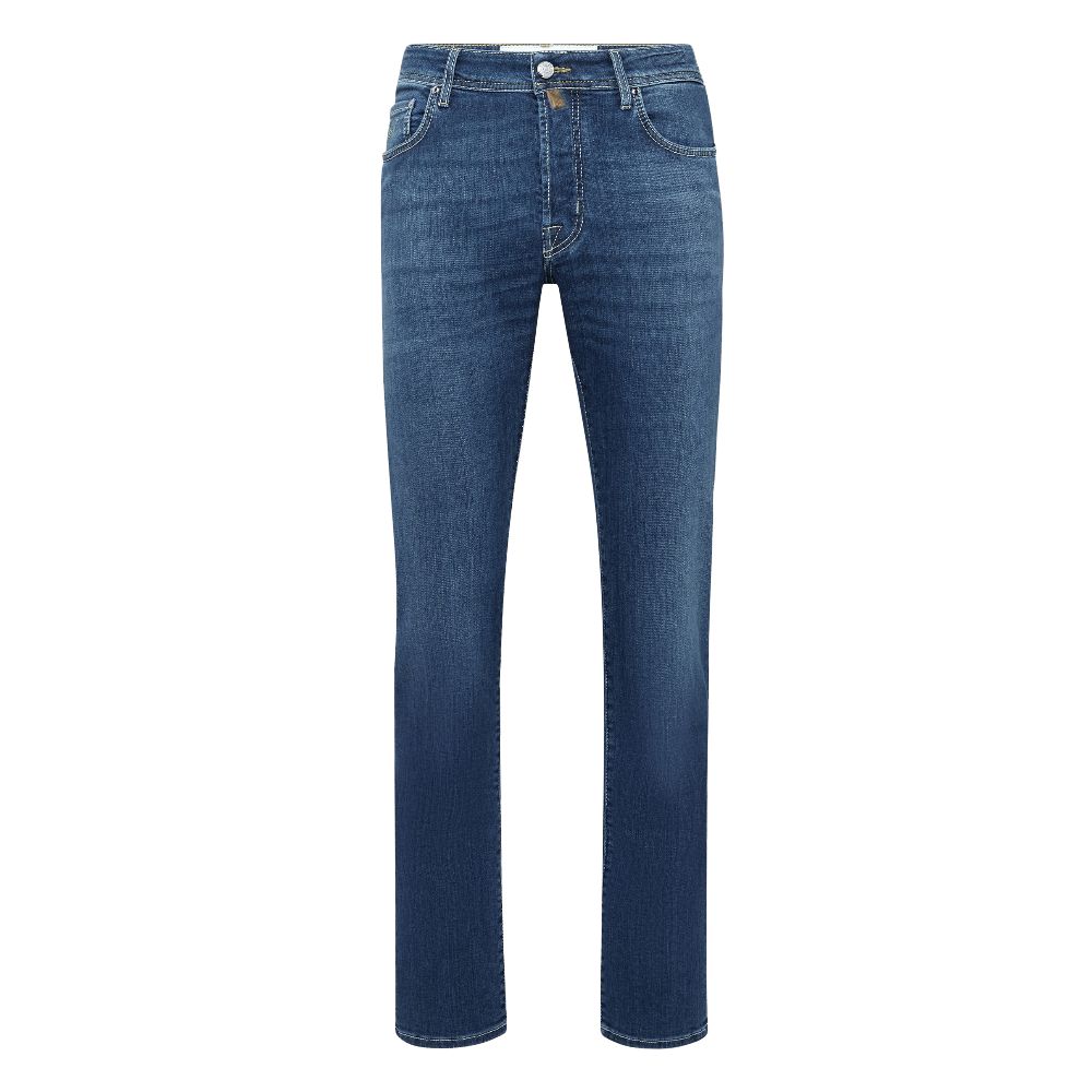 Slim Fit Blue Bard Stretch Jeans - GlamHub Luxury and Icon Brand Clothing