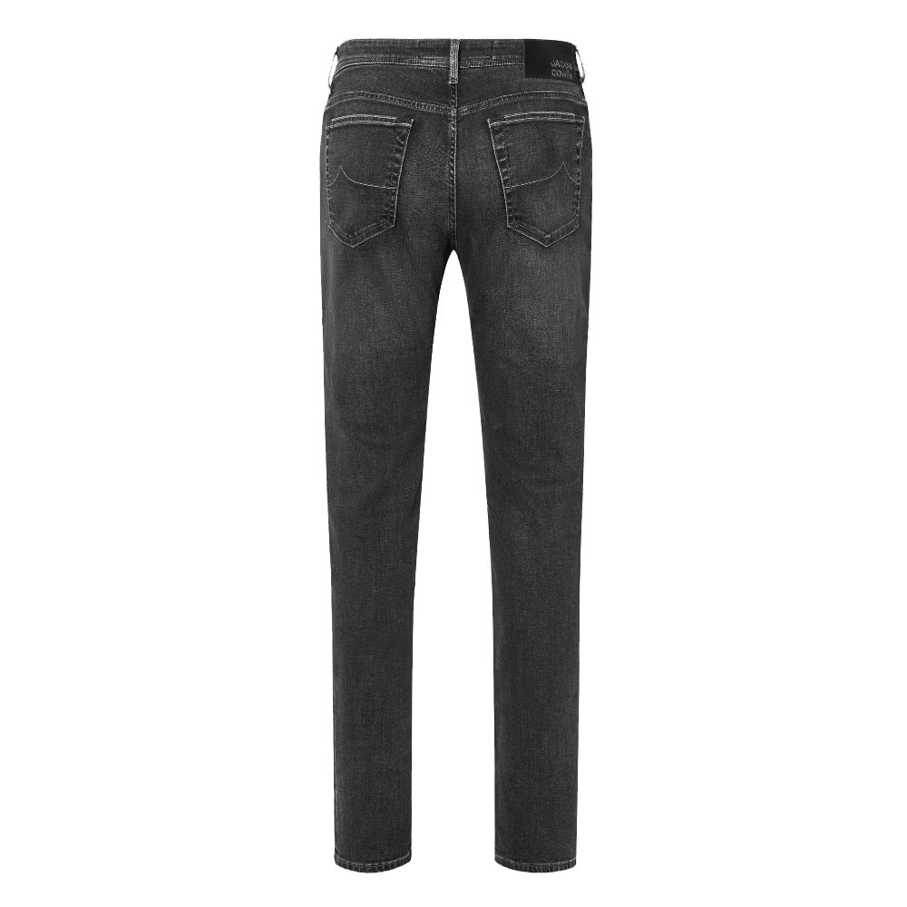 Elegant Slim Fit Black Stretch Jeans - GlamHub Luxury and Icon Brand Clothing