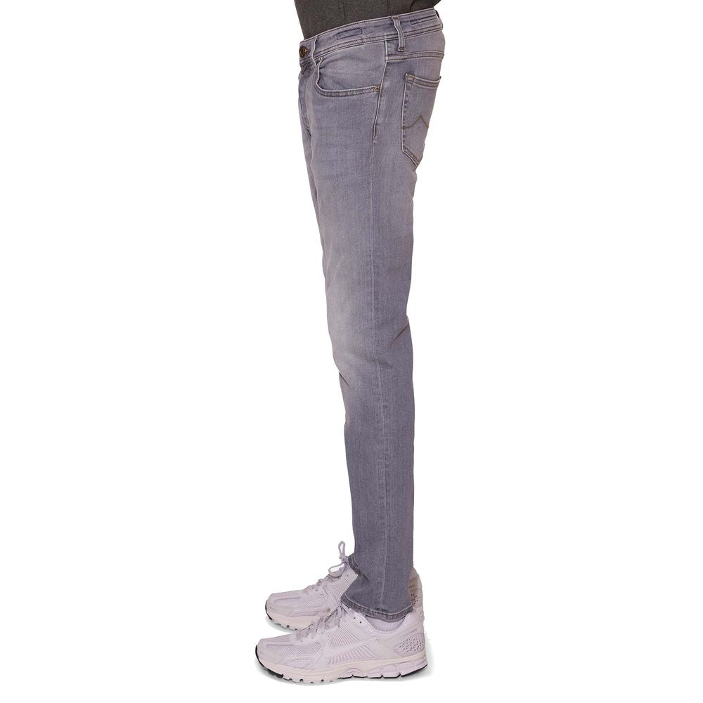 Sleek Slim Fit Grey Denim - GlamHub Luxury and Icon Brand Clothing