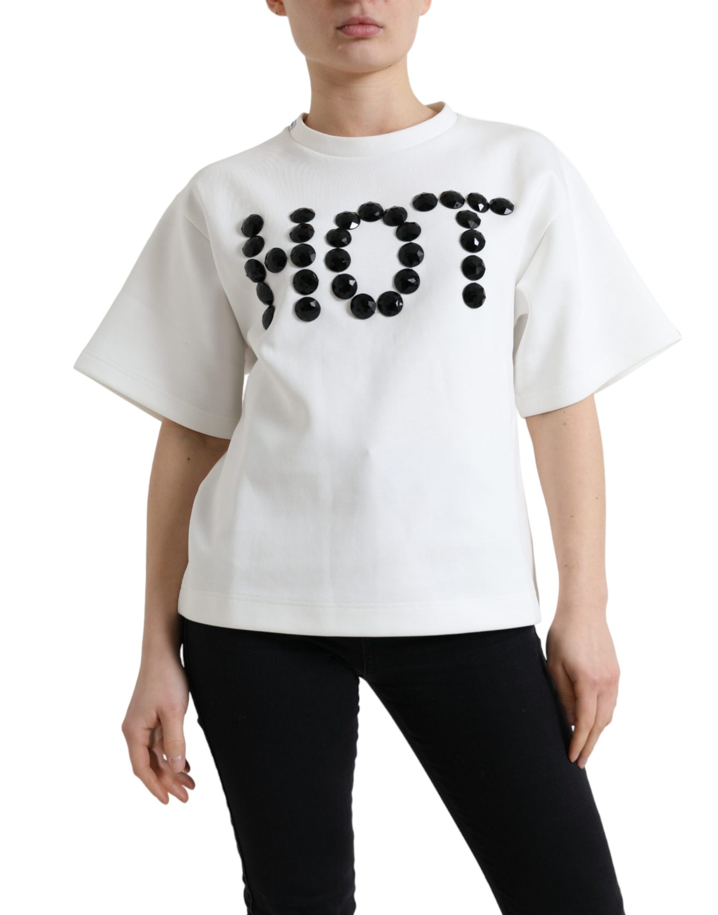 Dolce & Gabbana Embellished Crew Neck Fashion Tee