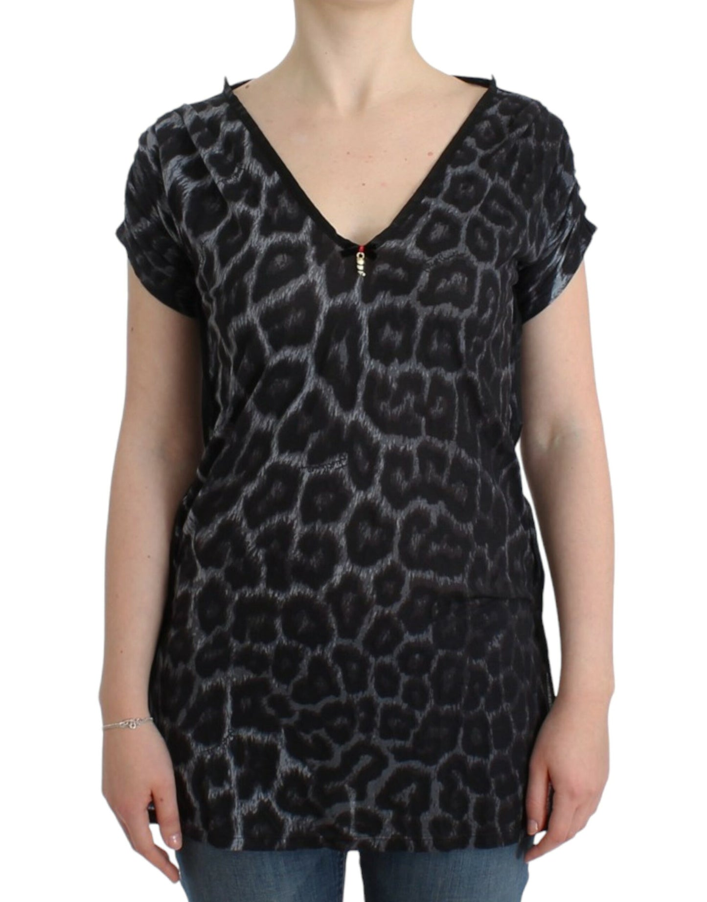 Sultry Leopard V-Neck Modal Top - GLAMHUB BOUTIQUE 