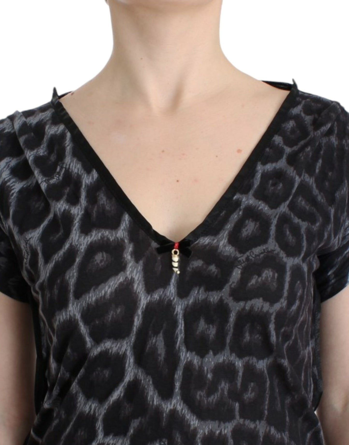 Sultry Leopard V-Neck Modal Top - GLAMHUB BOUTIQUE 