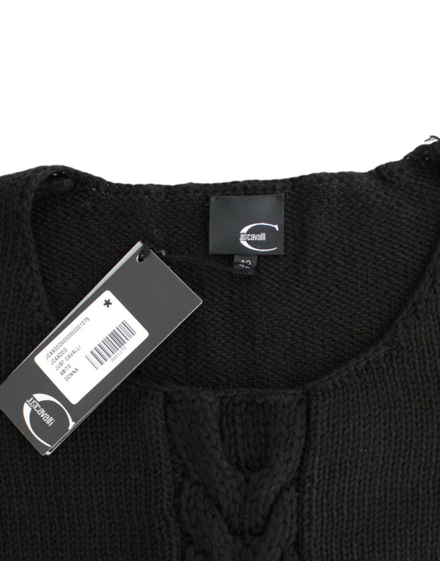 Alluring Black Knitted Crew Neck Sweater - GLAMHUB BOUTIQUE 