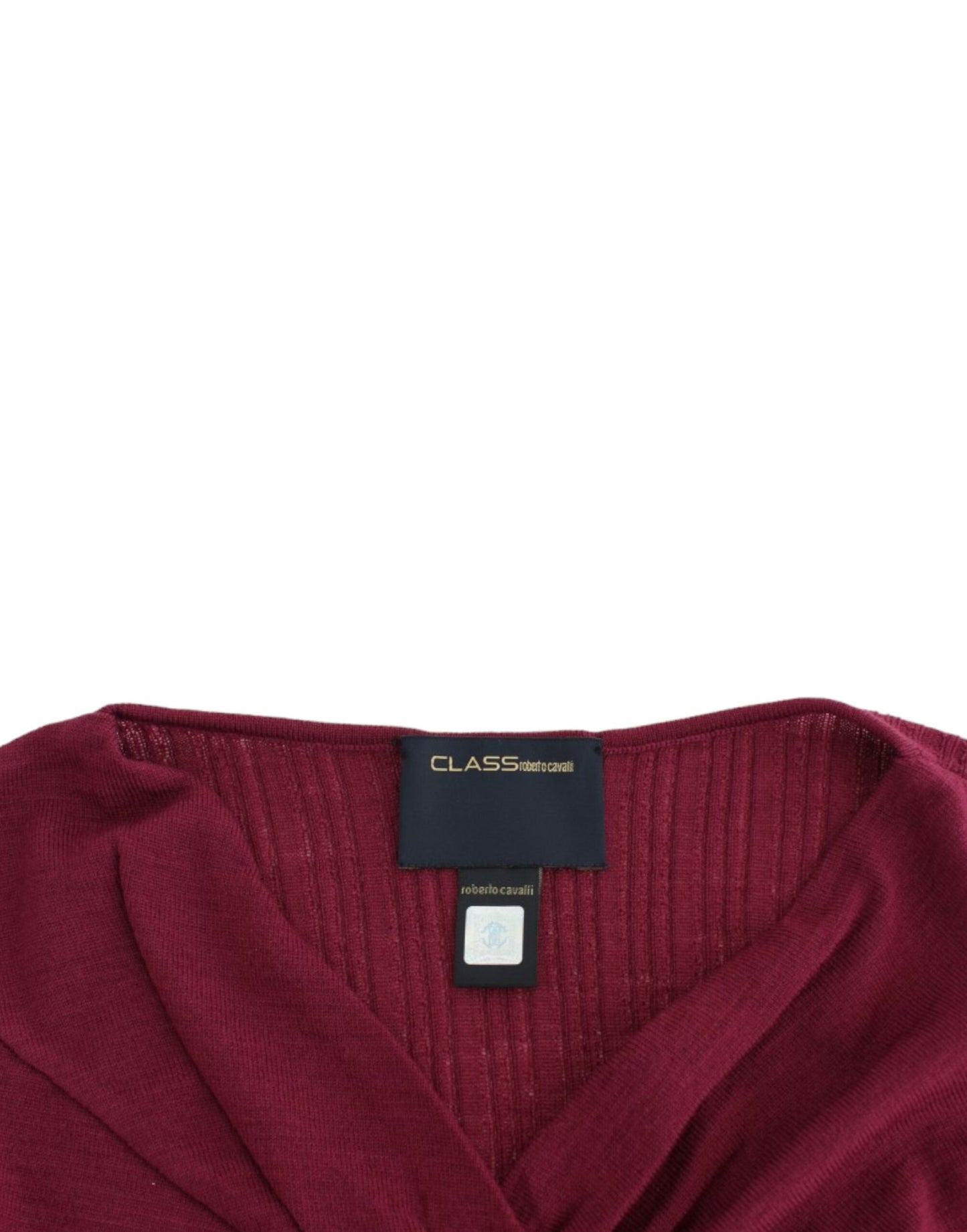 Elegant Purple Keyhole Wool Sweater - GLAMHUB BOUTIQUE 