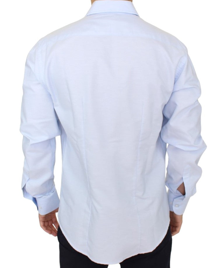 Elegant Light Blue Italian Cotton Shirt - GLAMHUB BOUTIQUE 