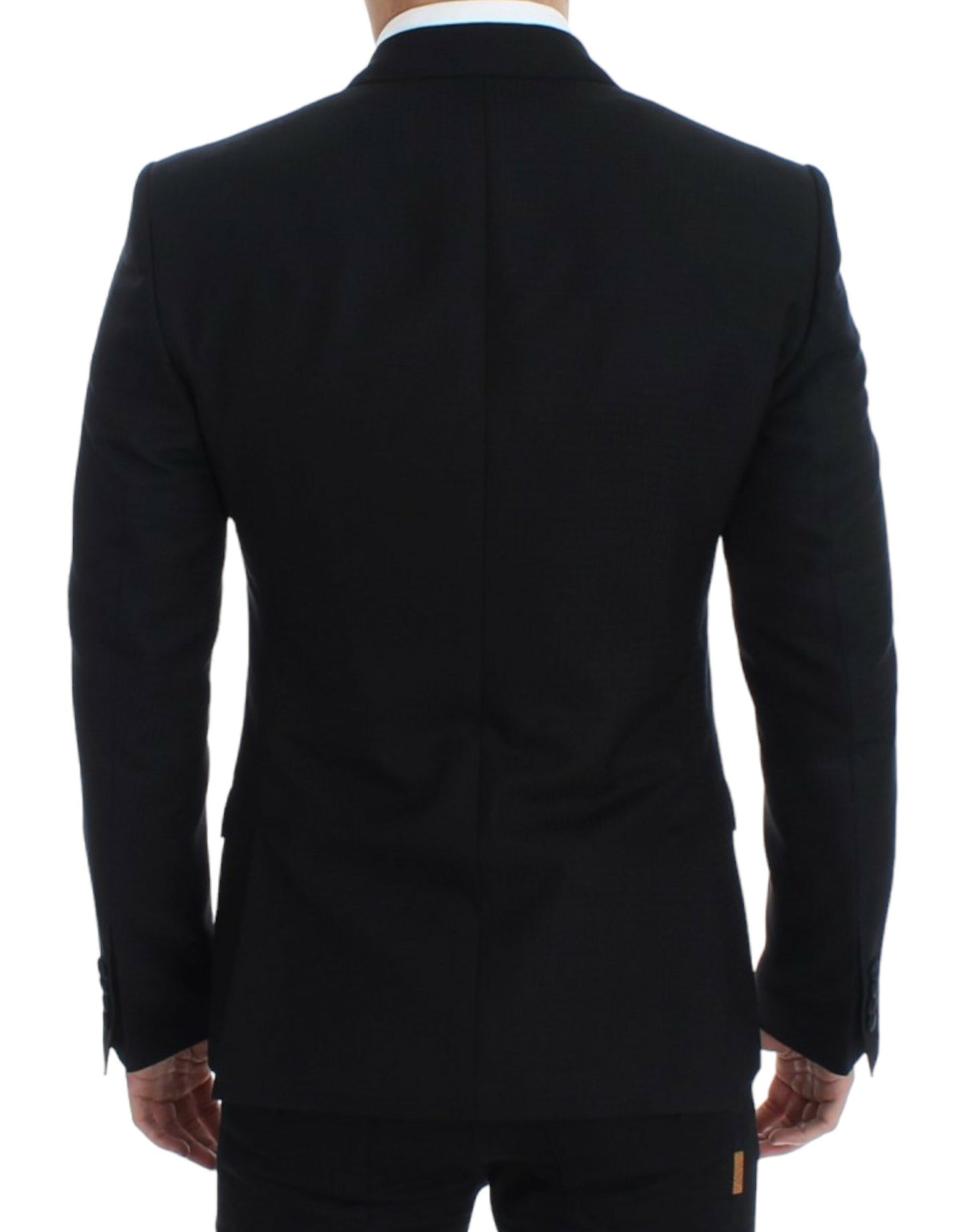 Elegant Black Silk Blend Sicilia Blazer - GlamHub Luxury and Icon Brand Clothing