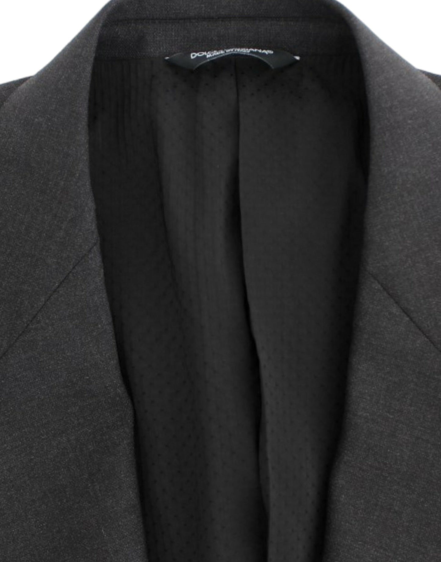 Sleek Gray Wool Slim Fit Blazer - GlamHub Luxury and Icon Brand Clothing