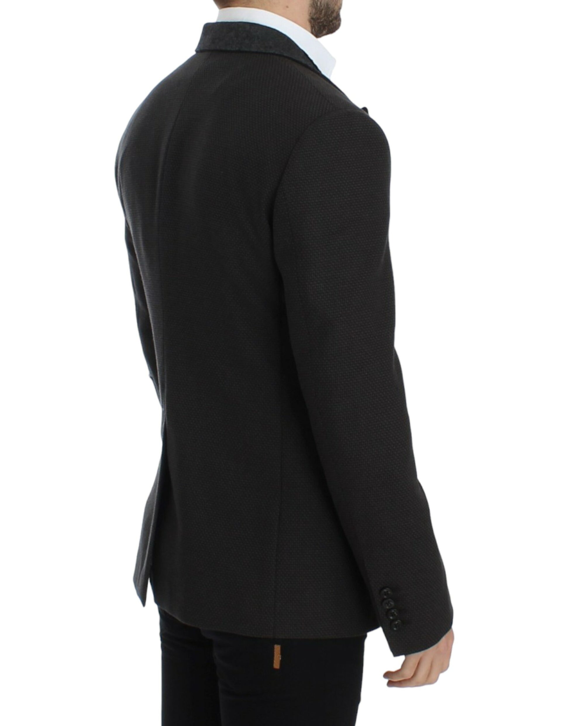 Elegant Slim Fit Double Breasted Blazer - GlamHub Luxury and Icon Brand Clothing