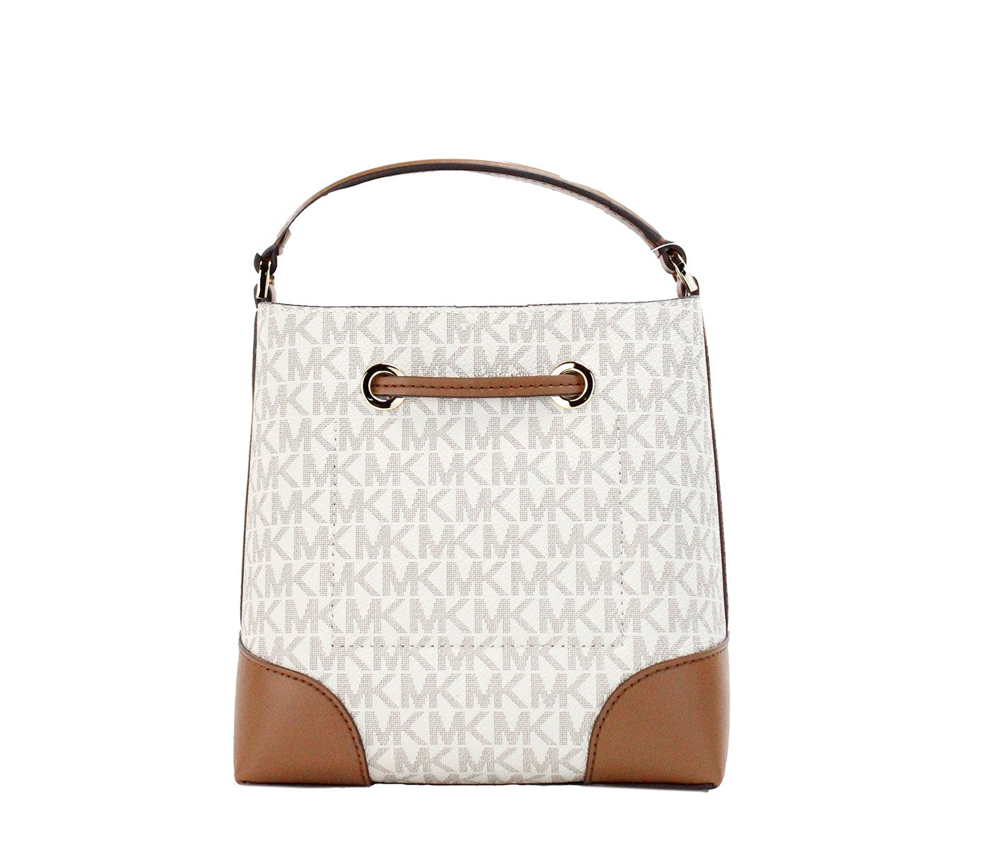 Mercer Small Vanilla Signature Leather Bucket Crossbody Bag - GLAMHUB BOUTIQUE 