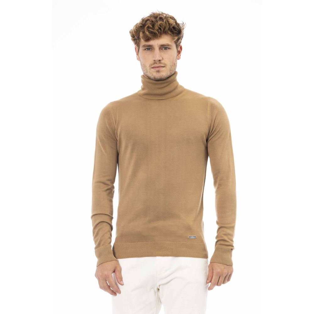 Beige Modal Men Sweater - GlamHub Luxury and Icon Brand Clothing