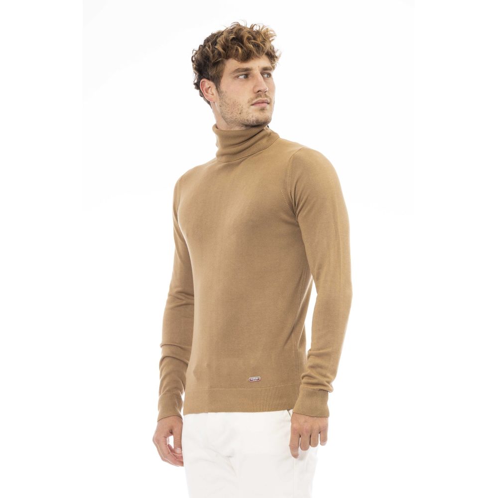 Beige Modal Men Sweater - GlamHub Luxury and Icon Brand Clothing