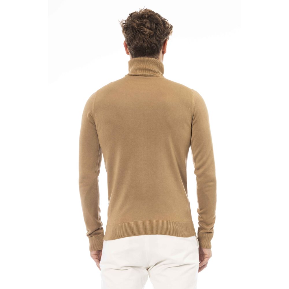 Beige Modal Men Sweater - GlamHub Luxury and Icon Brand Clothing