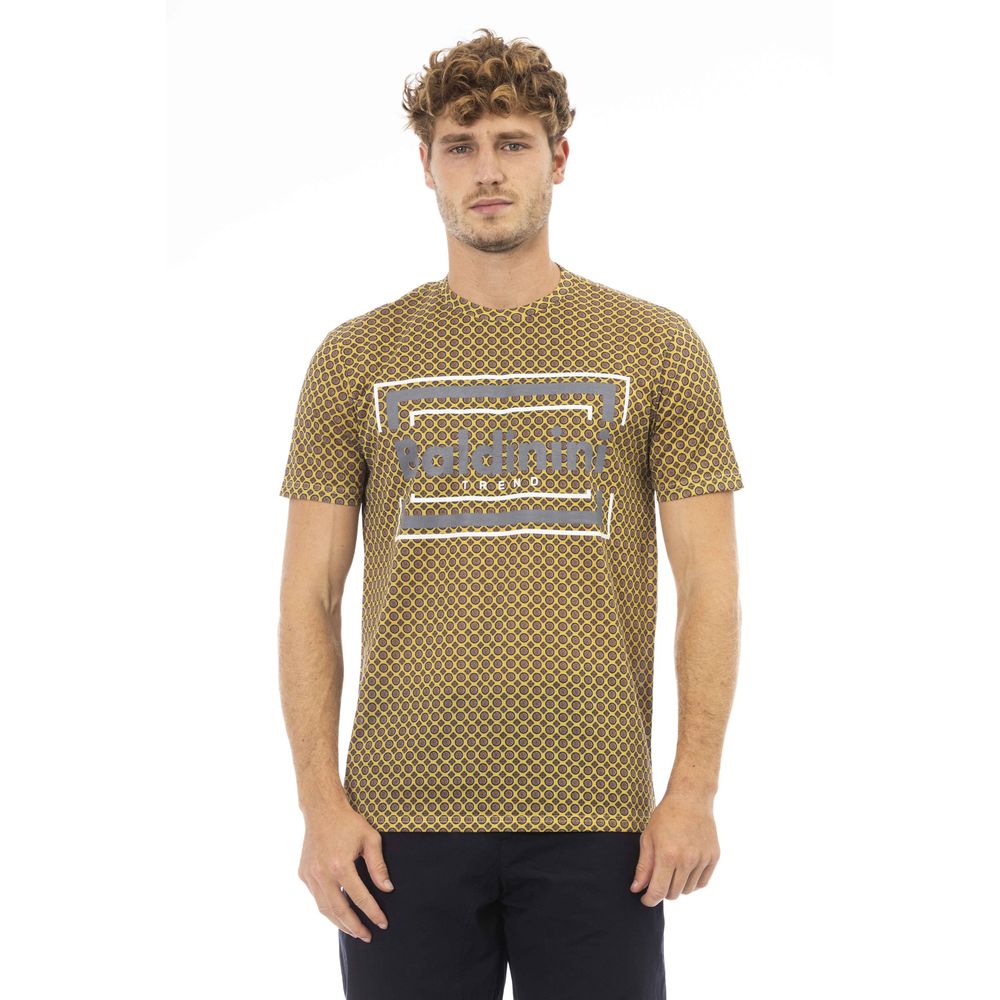 Gray Cotton Men T-Shirt - GlamHub Luxury and Icon Brand Clothing