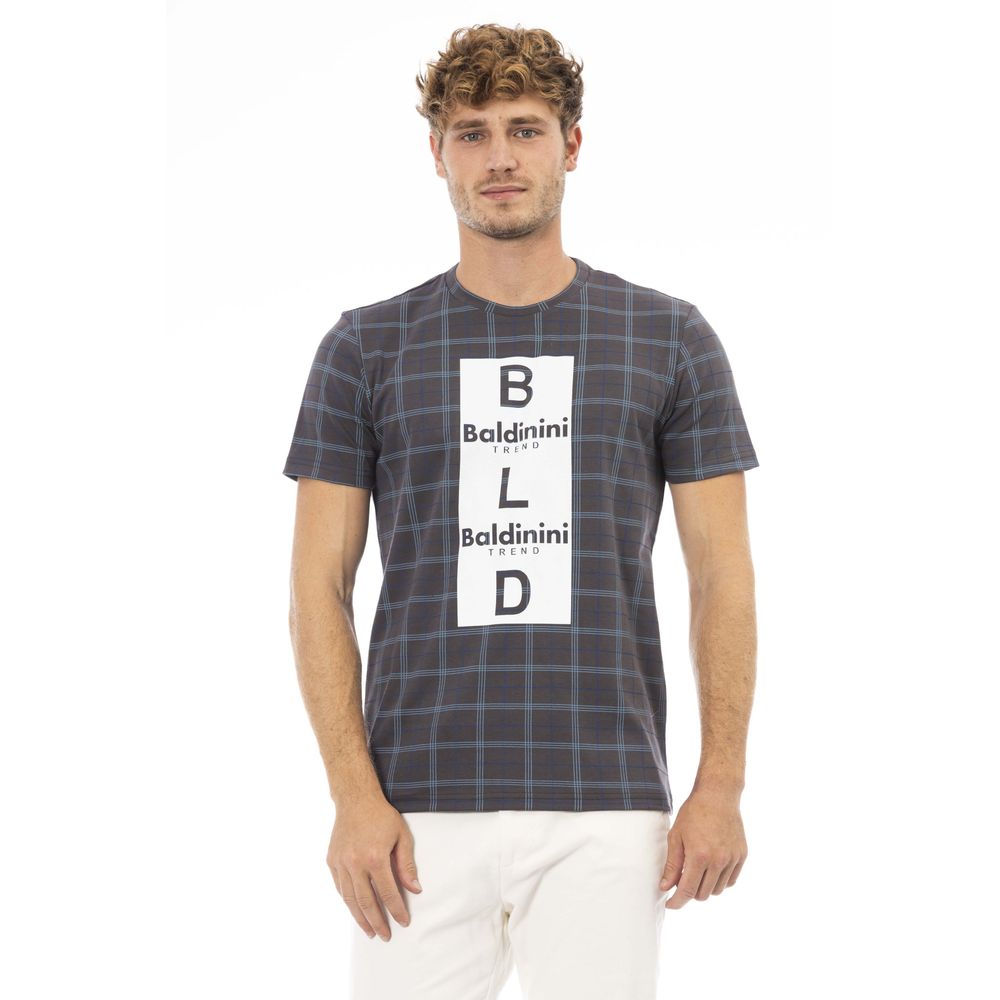 Gray Cotton Men T-Shirt - GlamHub Luxury and Icon Brand Clothing