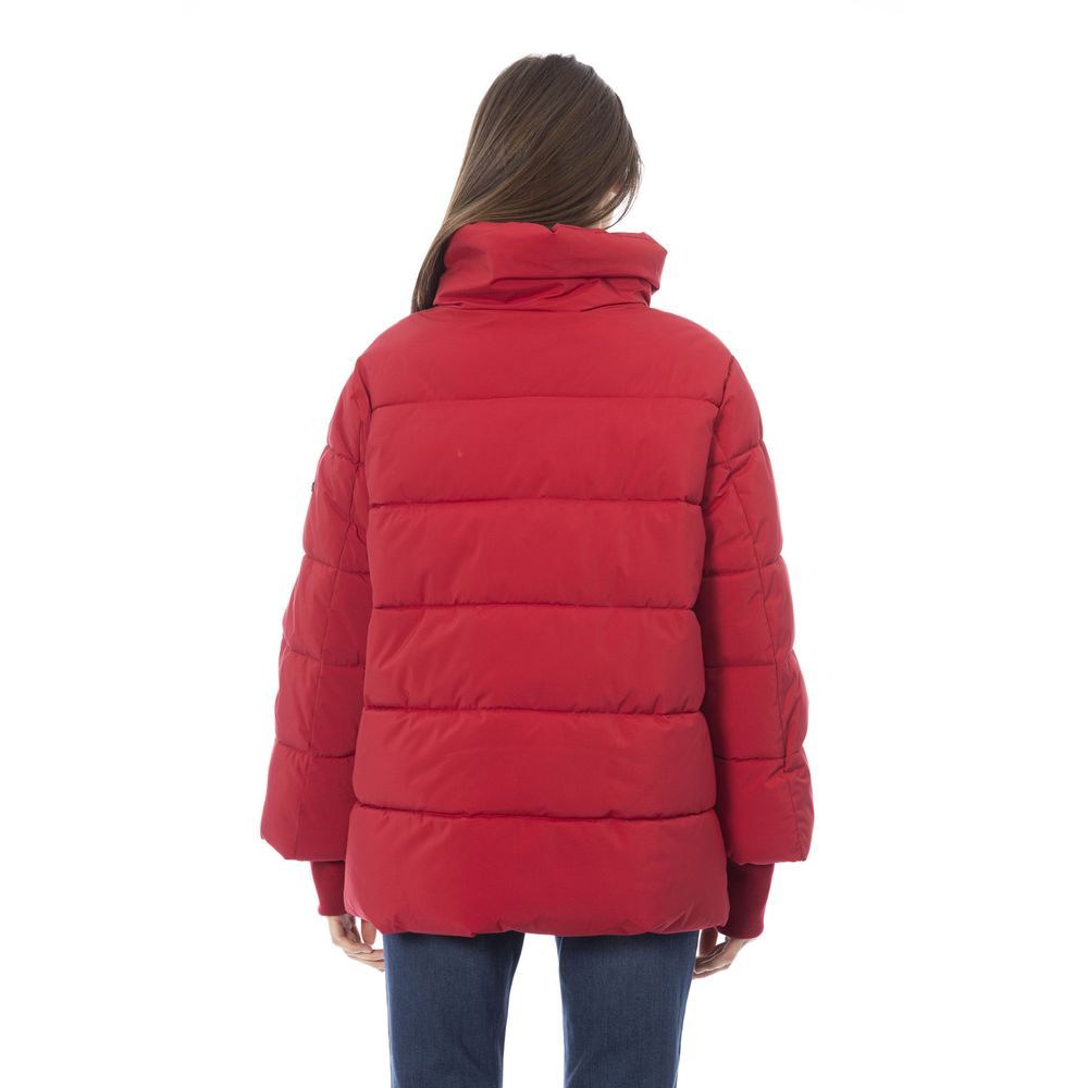 Red Polyamide Women Jacket - GlamHub Luxury and Icon Brand Clothing