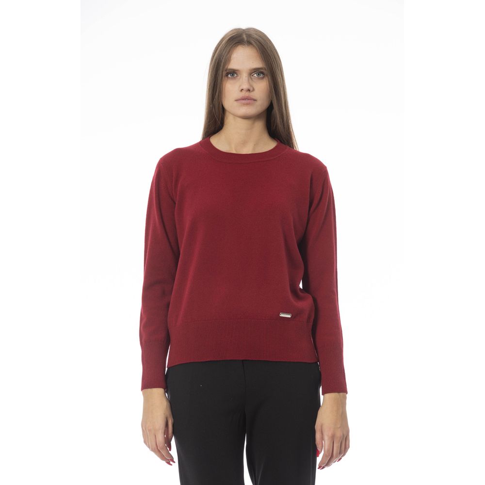 Red Wool Women Sweater - GlamHub Luxury and Icon Brand Clothing