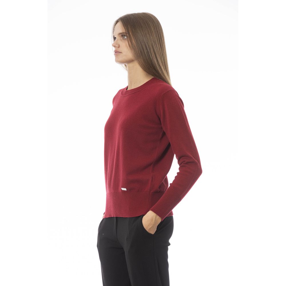 Red Wool Women Sweater - GlamHub Luxury and Icon Brand Clothing