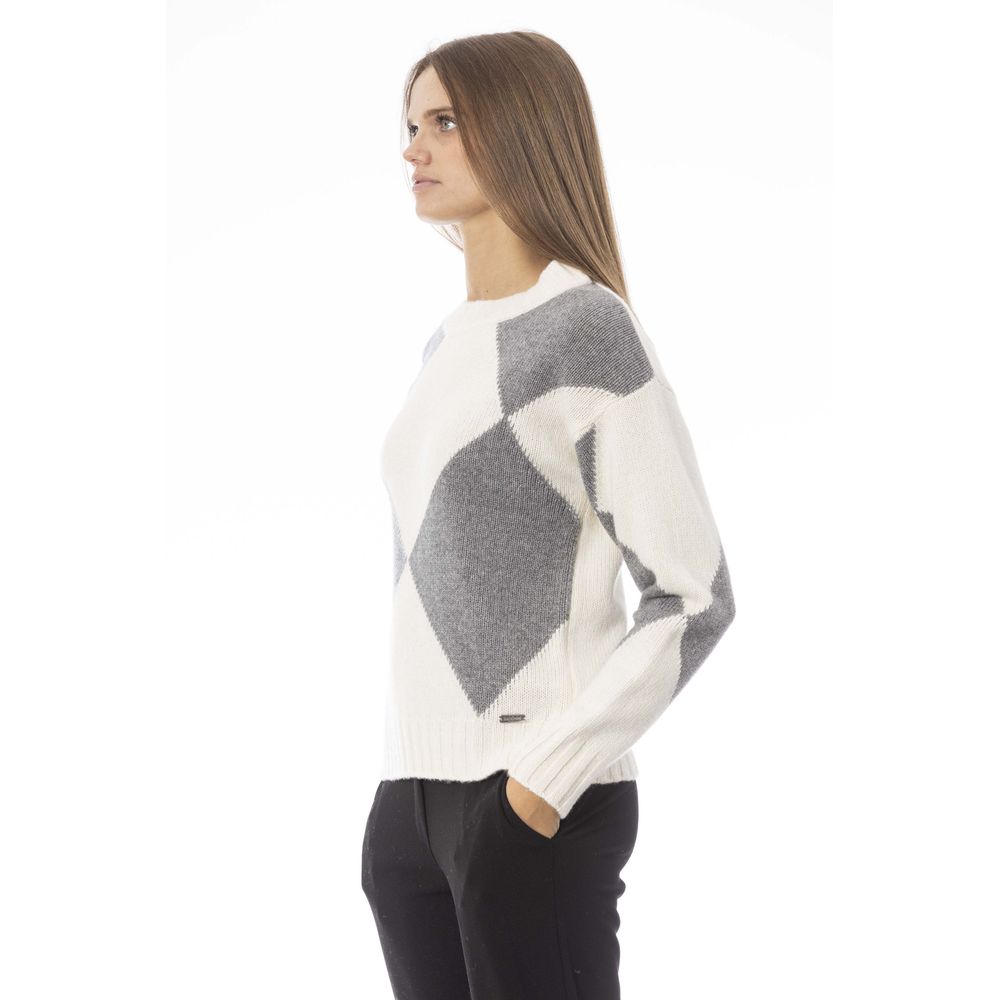 Gray Wool Women Sweater - GlamHub Luxury and Icon Brand Clothing