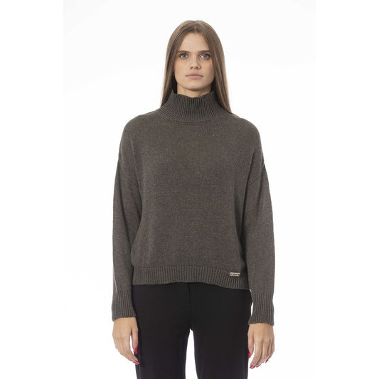 Green Wool Women Sweater - GlamHub Luxury and Icon Brand Clothing