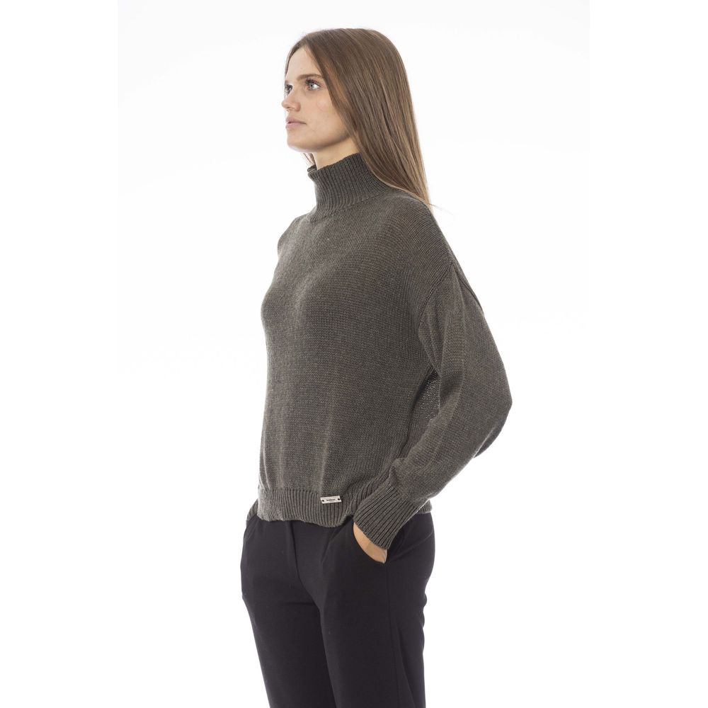 Green Wool Women Sweater - GlamHub Luxury and Icon Brand Clothing