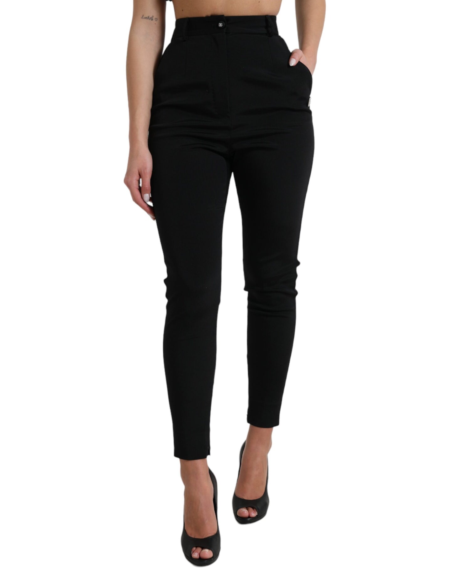 Elegante Skinny-Hose mit hoher Taille