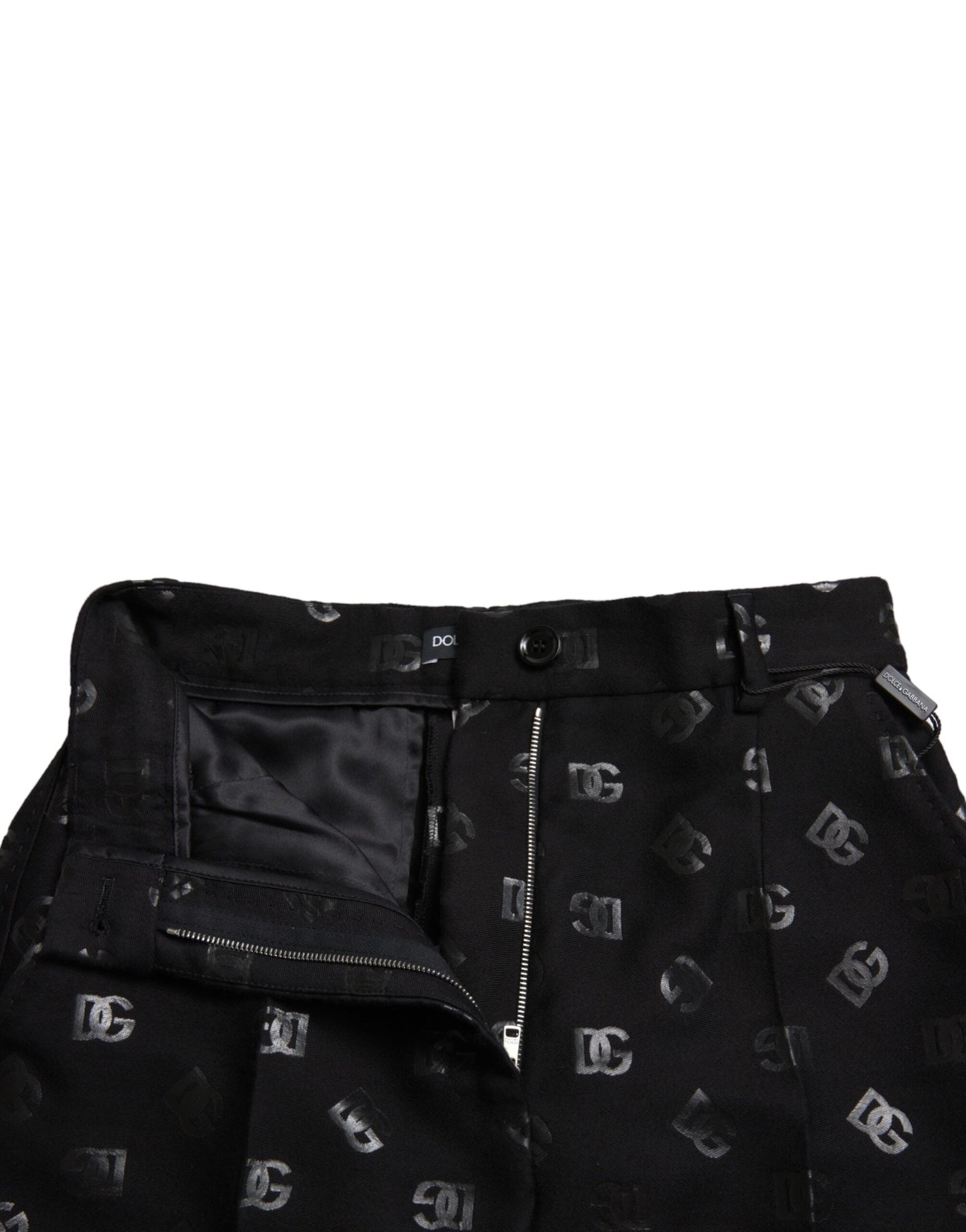 Schicke High Waist Straight Pants mit Logo-Print