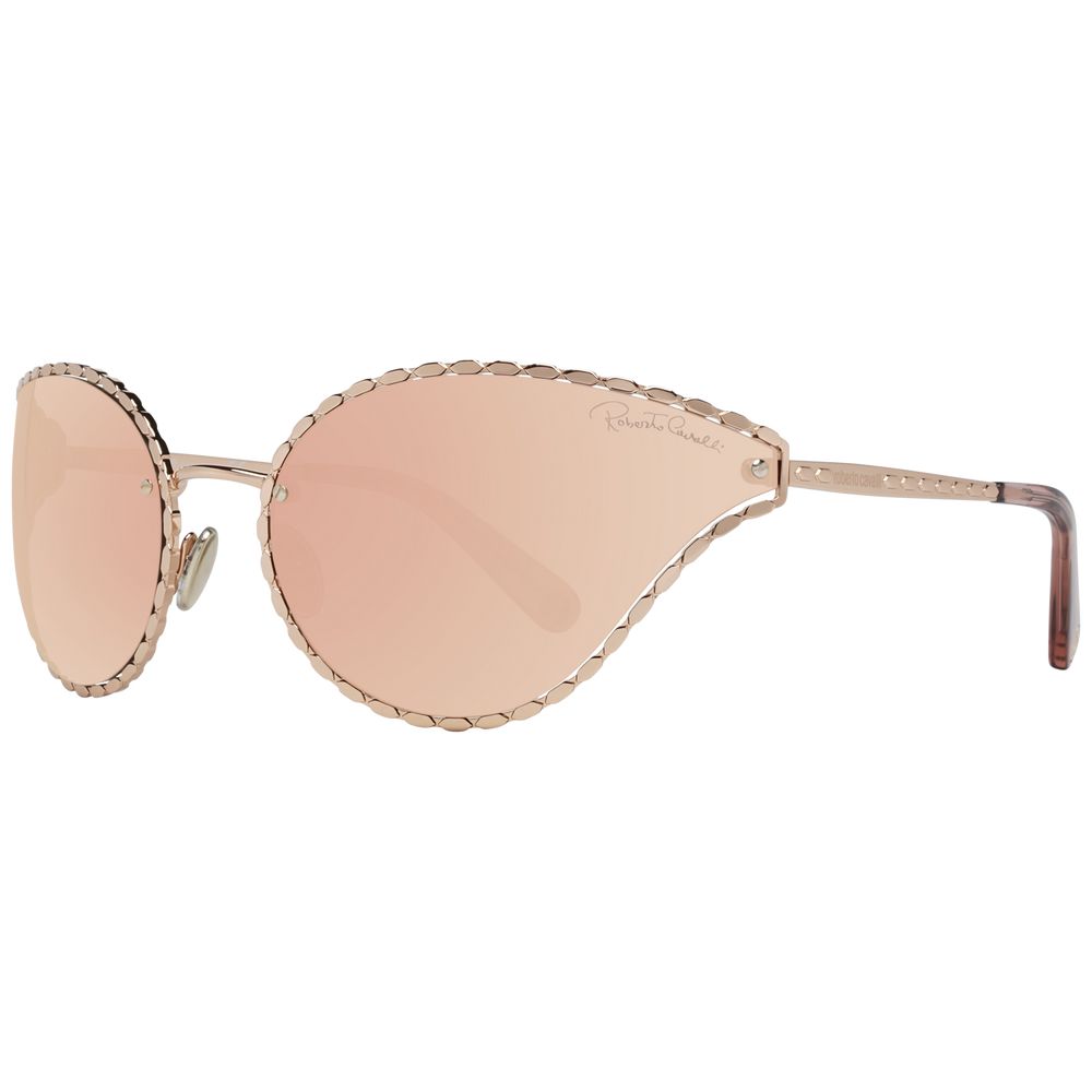 Rose Gold Oval Mirrored Sunglasses - GLAMHUB BOUTIQUE 