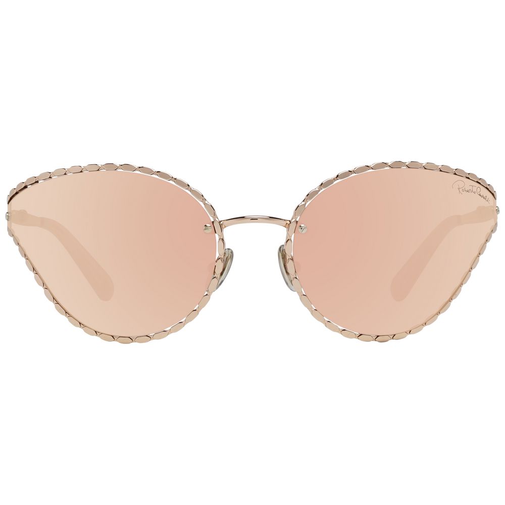 Rose Gold Oval Mirrored Sunglasses - GLAMHUB BOUTIQUE 