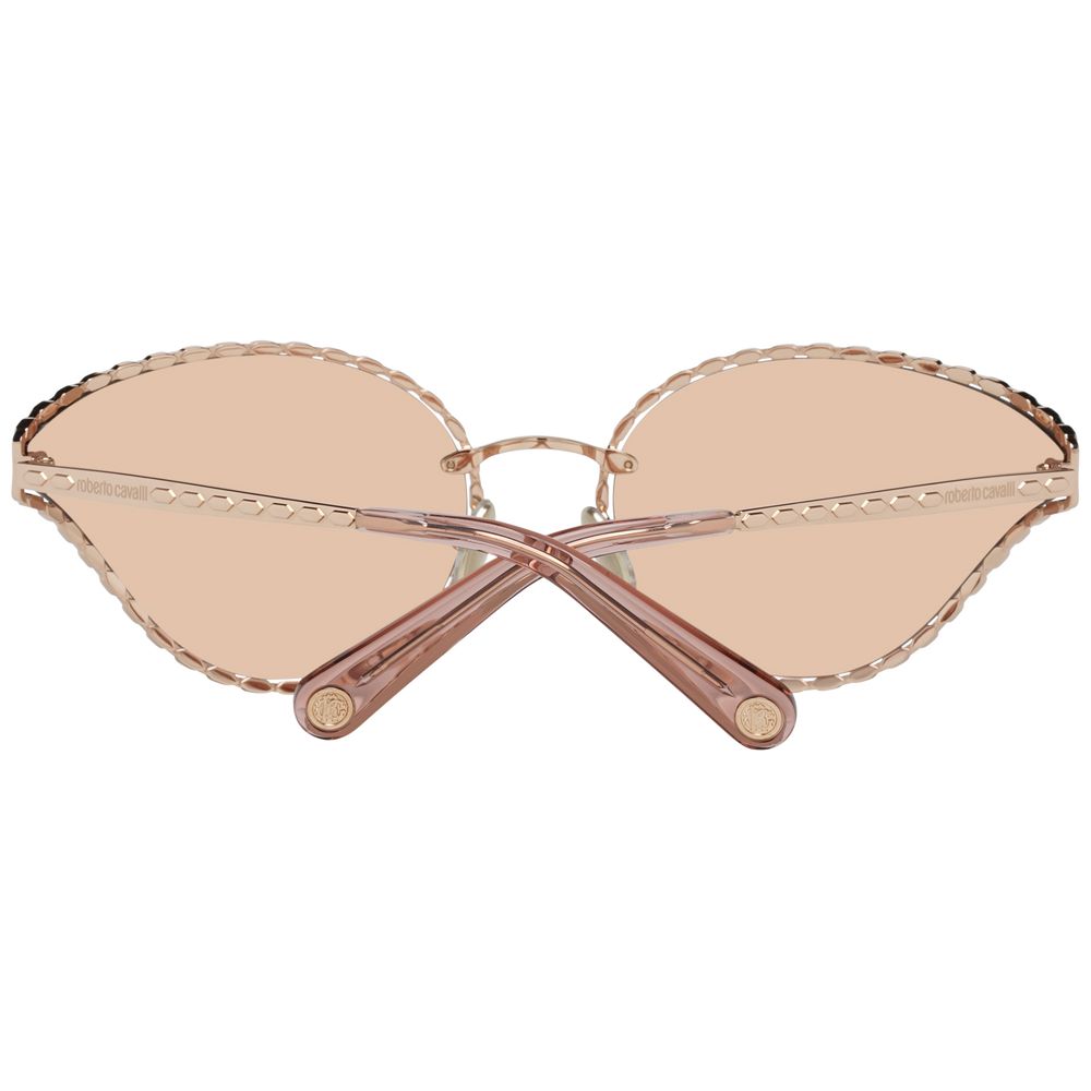 Rose Gold Oval Mirrored Sunglasses - GLAMHUB BOUTIQUE 