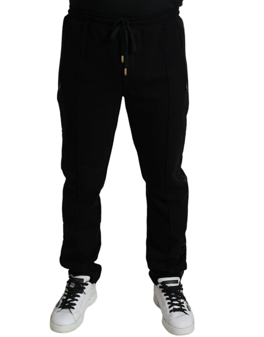 Dolce & Gabbana Elegant Black Cotton Blend Jogger Pants