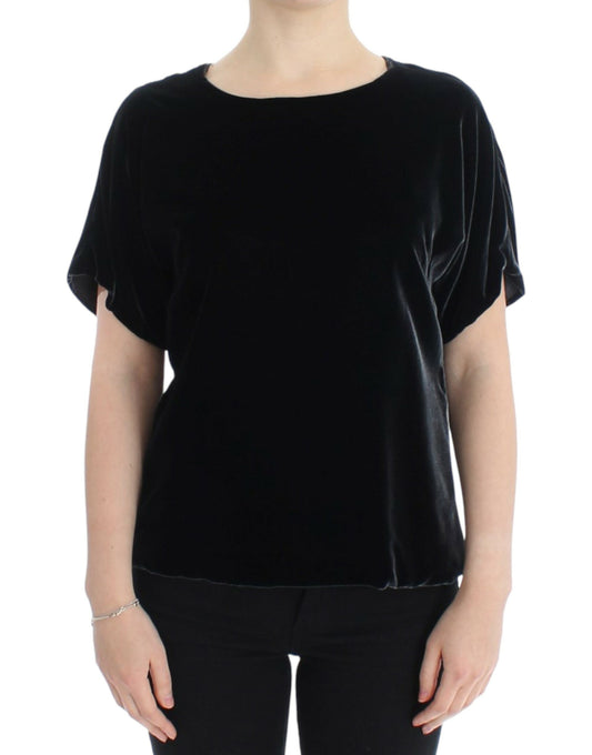 Enchanting Velvet Short Sleeve Top - GlamHub Luxury and Icon Brand Clothing