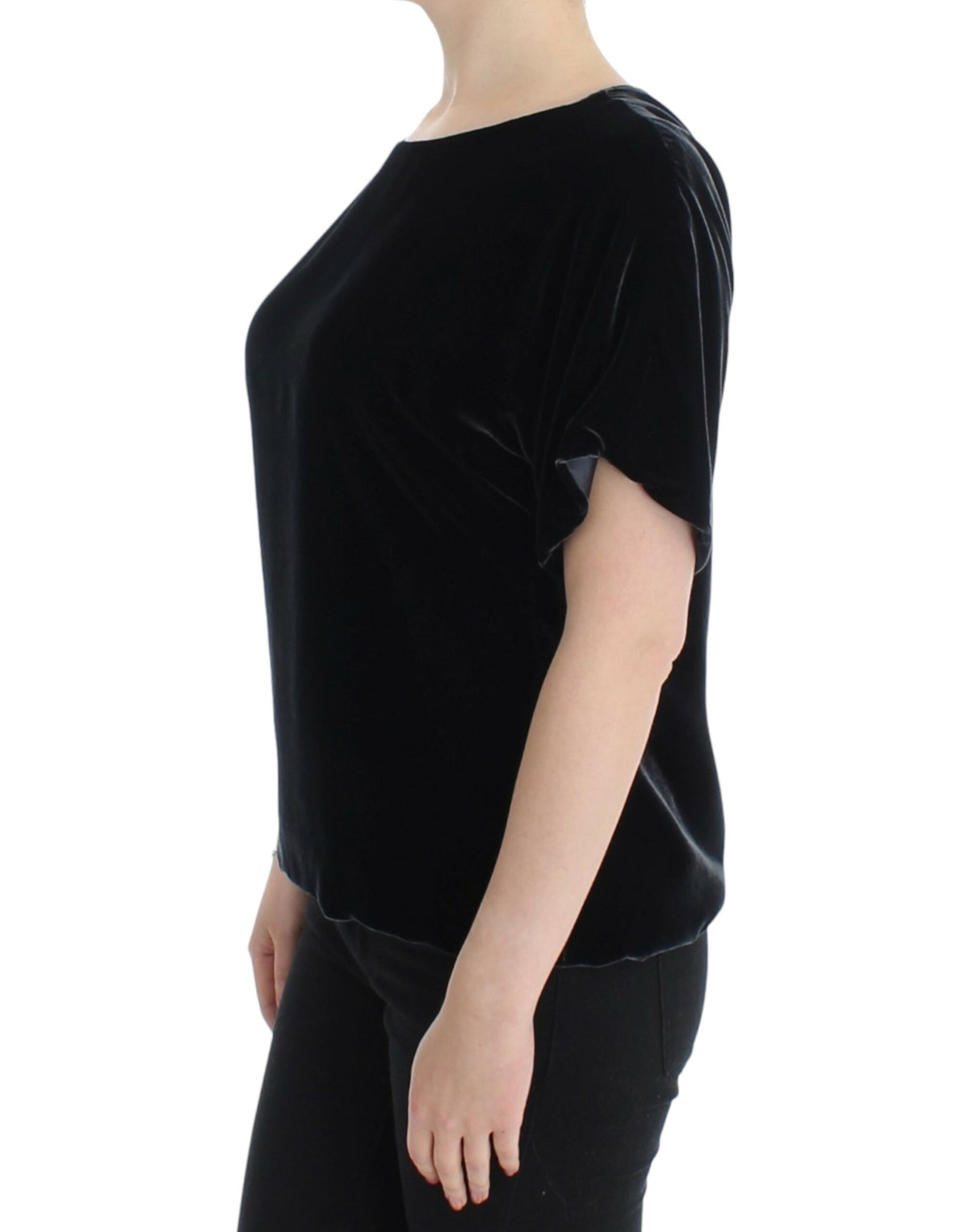 Enchanting Velvet Short Sleeve Top - GlamHub Luxury and Icon Brand Clothing