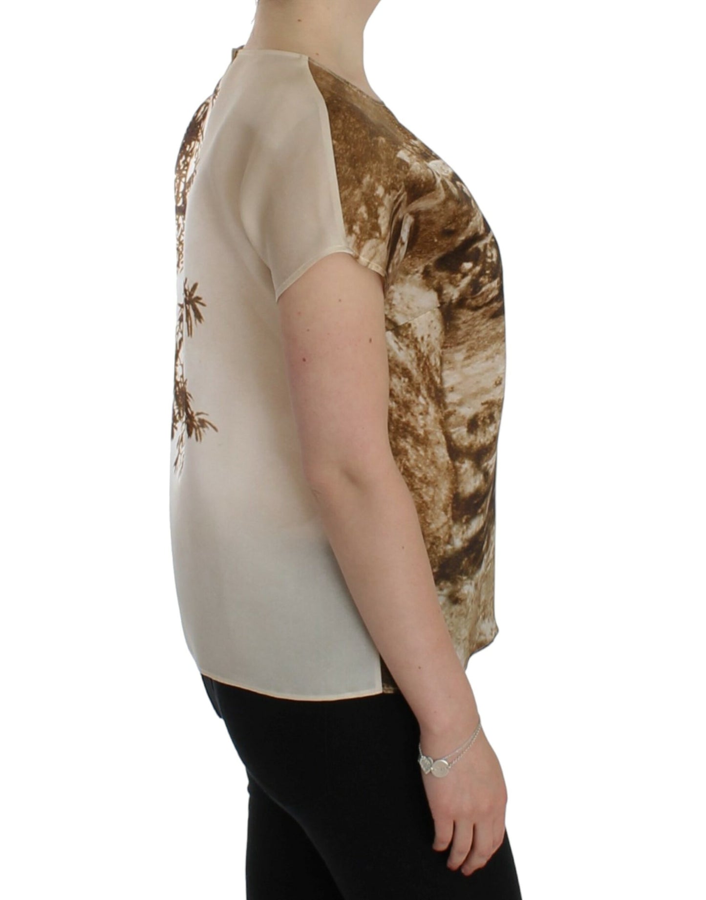 Enchanted Sicily Taormina Print Silk Blouse - GlamHub Luxury and Icon Brand Clothing