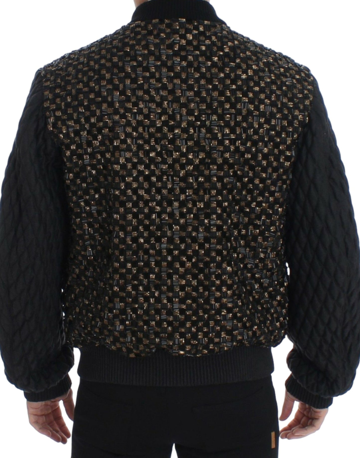 Elegant Black Sequined Designer Jacket - GlamHub Luxury and Icon Brand Clothing