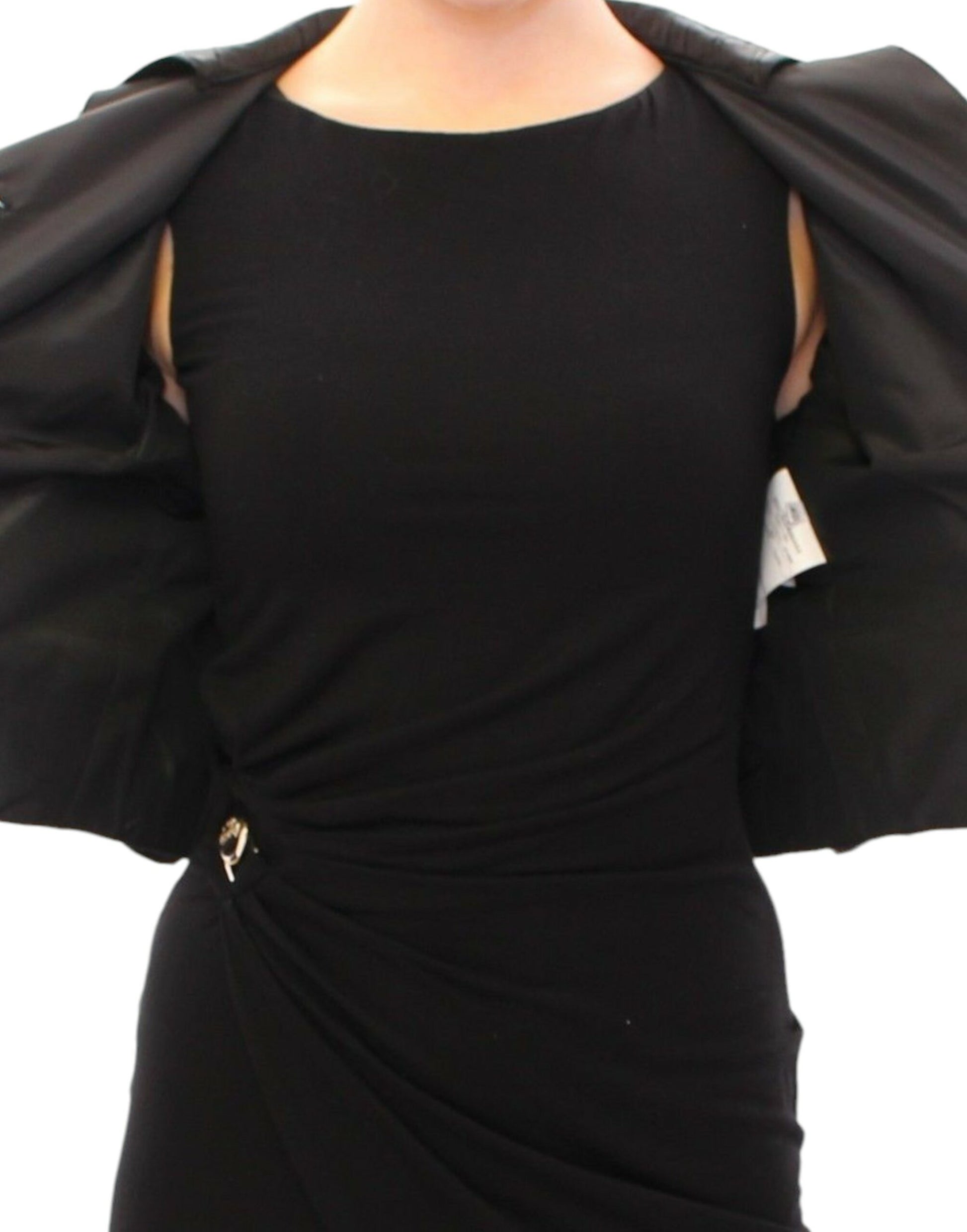 Elegant Black Bolero Shrug Jacket - GlamHub Luxury and Icon Brand Clothing